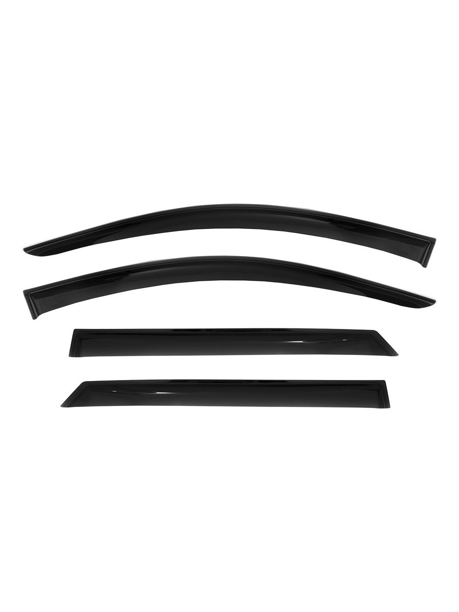 Дефлекторы окон Vinguru KIA Sorento Prime 2017-2020 /накладные/скотч /к-т 4 шт./ литьевой поликарбонат / Киа Соренто