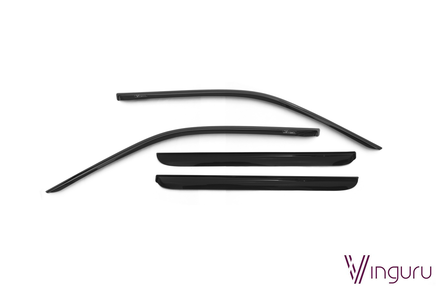 Дефлекторы окон Vinguru SUBARU Forester II 2002-2005, 2005-2008 /крос/накладные/скотч/к-т 4 шт./акрил / Субару Форестер