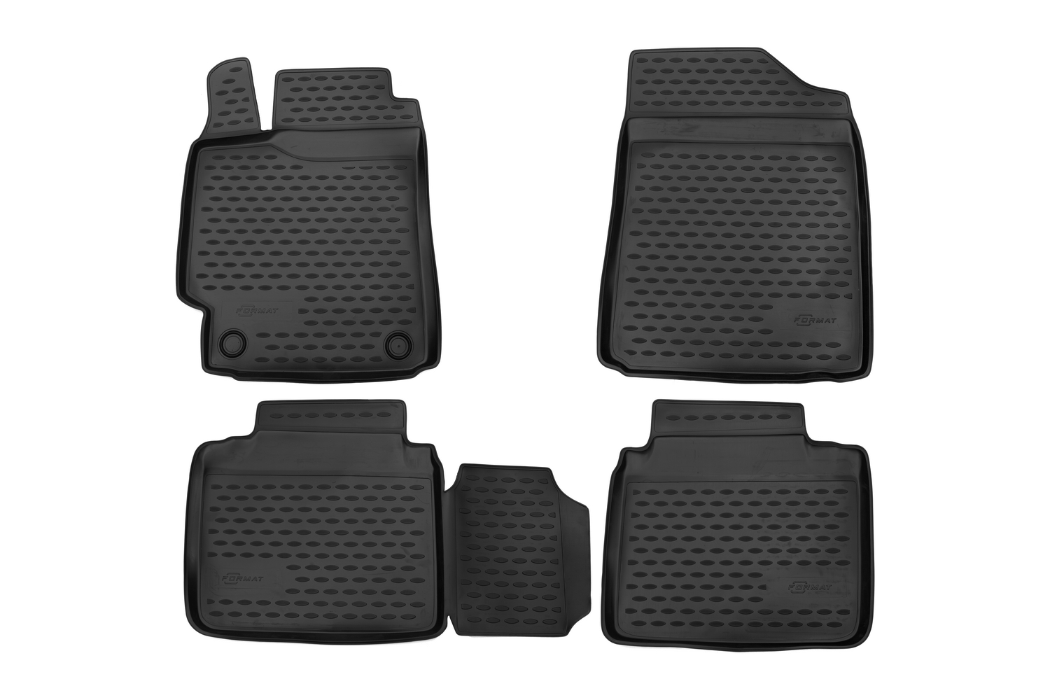 Коврики в салон TOYOTA Camry 2011-2014, 2014-, 2.5L /3.5L, 4 шт. (ПУ, повышенная износостойкость) / Тойота Камри