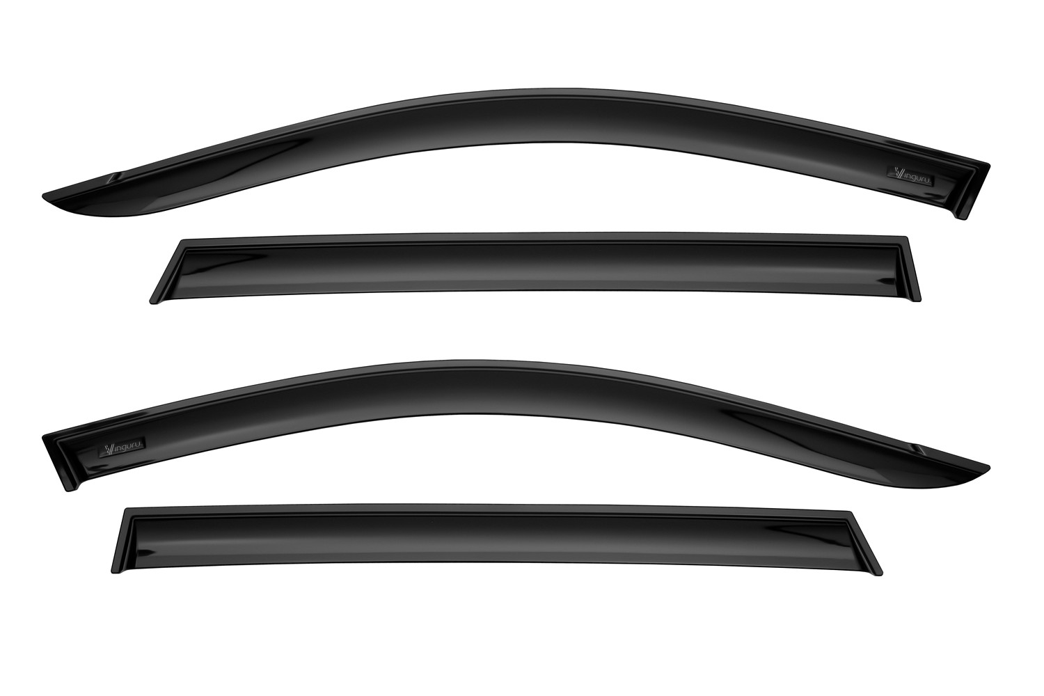 Дефлекторы окон Vinguru для а/м Chery Tiggo 4/Chery Tiggo 4 Pro 2019-н.в. /кроссовер/накладные/к-т 4шт/литьевой поликарбонат/ / Черри Тигго 4 Про