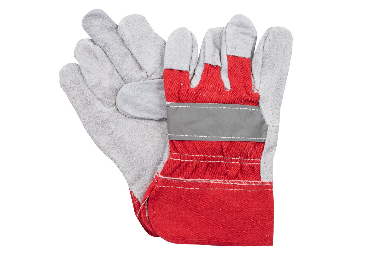 Перчатки спилковые красные