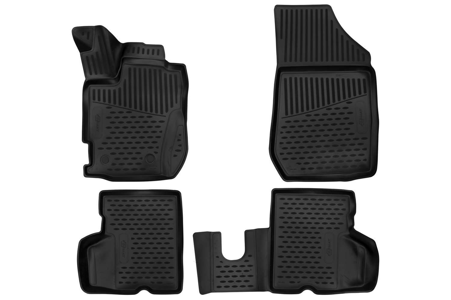 Коврики 3D в салон RENAULT Kaptur, 04/2016-2020, 4 шт. (ПУ, повышенная износостойкость) / Рено Каптюр