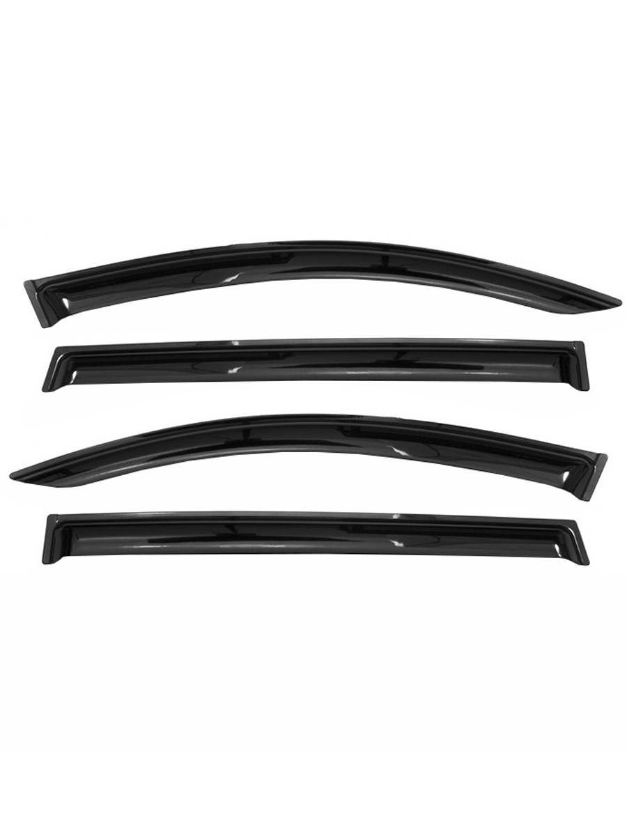 Дефлекторы окон Vinguru FORD Fusion 2002-2005, 2005-2012 /накладные/скотч/к-т 4 шт./литьевой поликарбонат / Форд Фьюжн