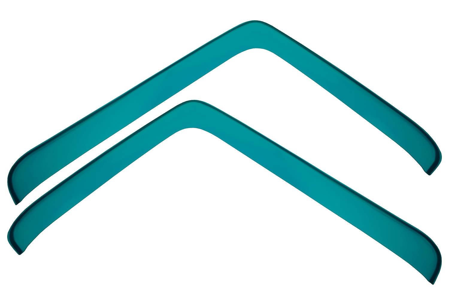 Дефлекторы окон для SHACMAN X6000 2022- зеленый (2 шт.), накладной / Шакман Х6000