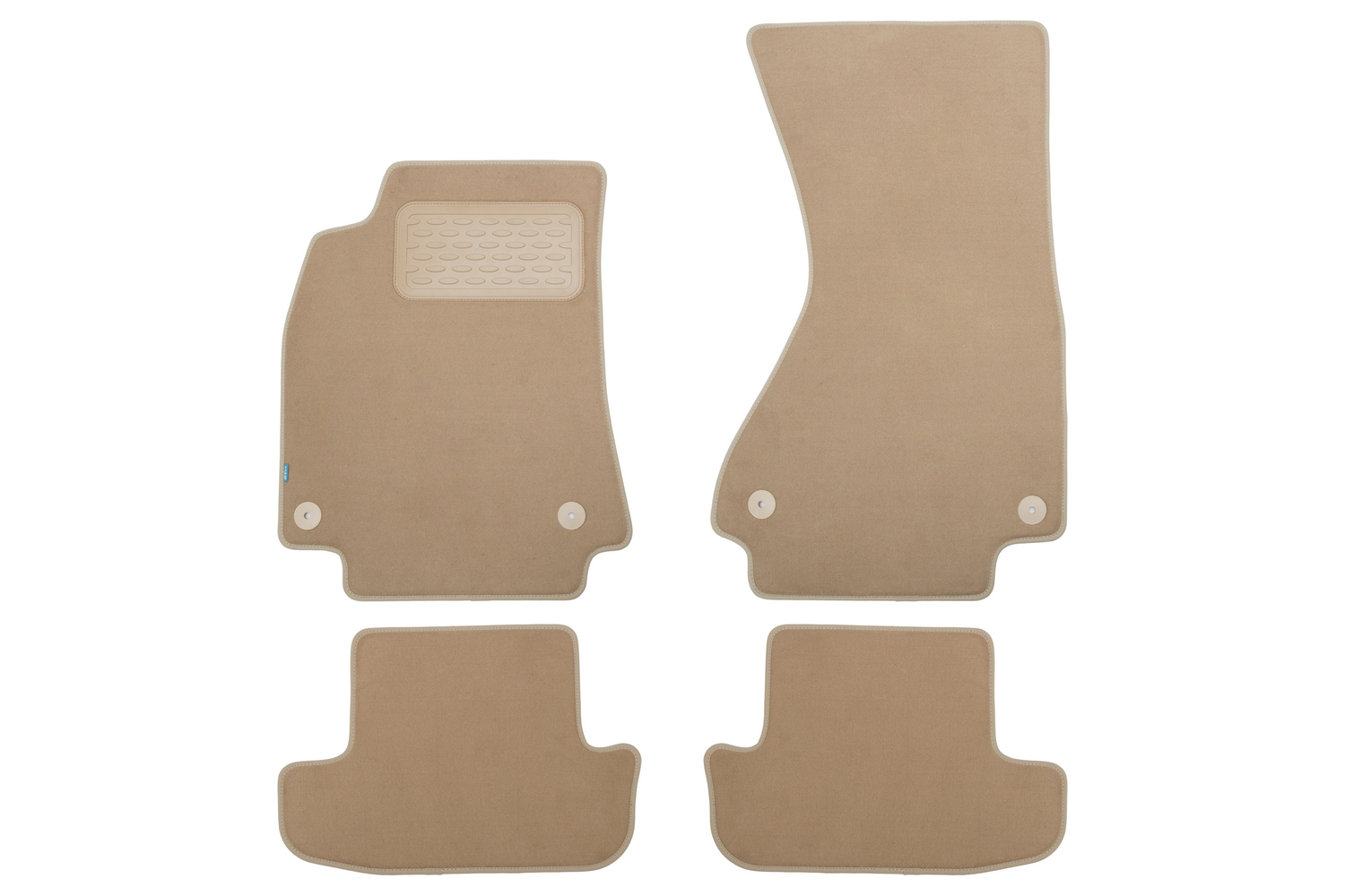 Коврики в салон Klever Premium AUDI A5 АКПП 2007-2011, 2011-2016, куп., 4 шт. (текстиль, бежевые) / Ауди А5