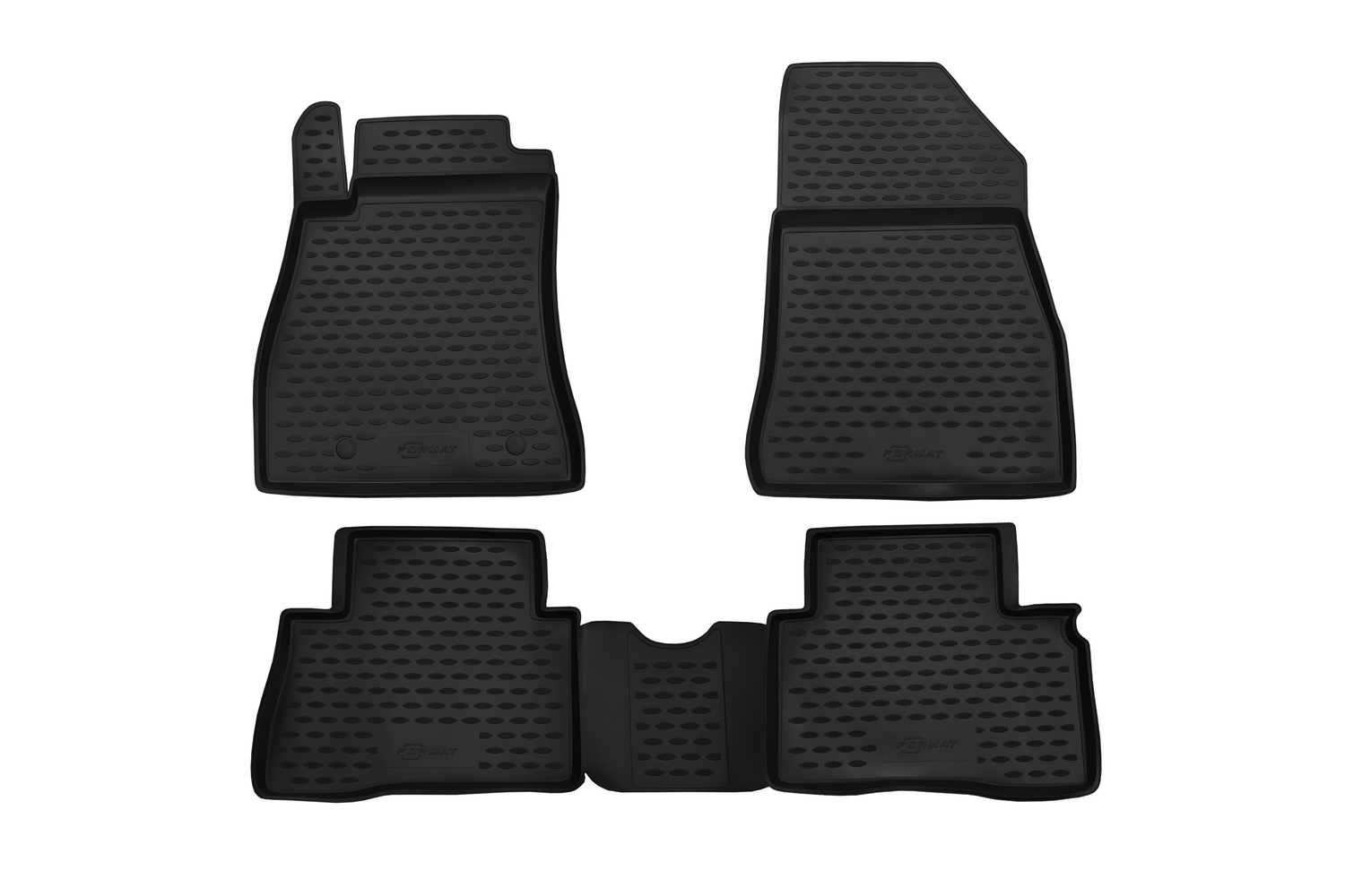 Коврики в салон NISSAN Juke, 2010-2014, 2014- клипса R/N, 4 шт. (ПУ, повышенная износостойкость) / Ниссан Жук