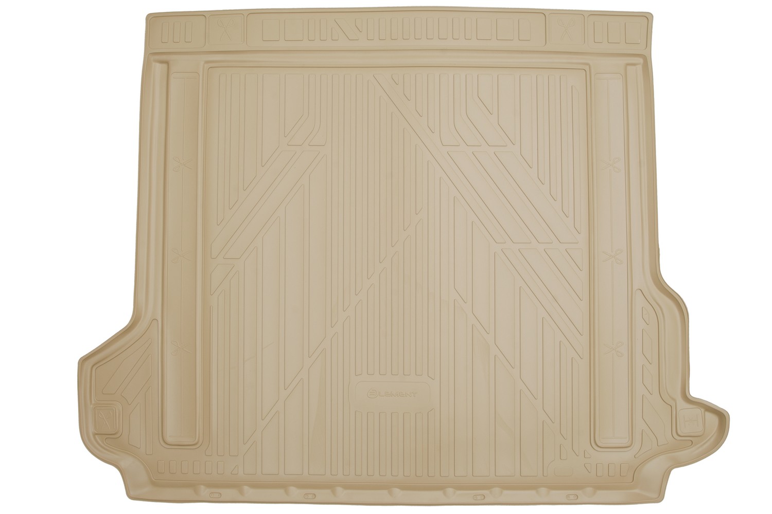 Коврик в багажник для TOYOTA Land Cruiser Prado (150 р) 2017-2020 Внед. 5 дв. 1шт. (полиуретан, бежевые) / Тойота Ленд крузер прадо