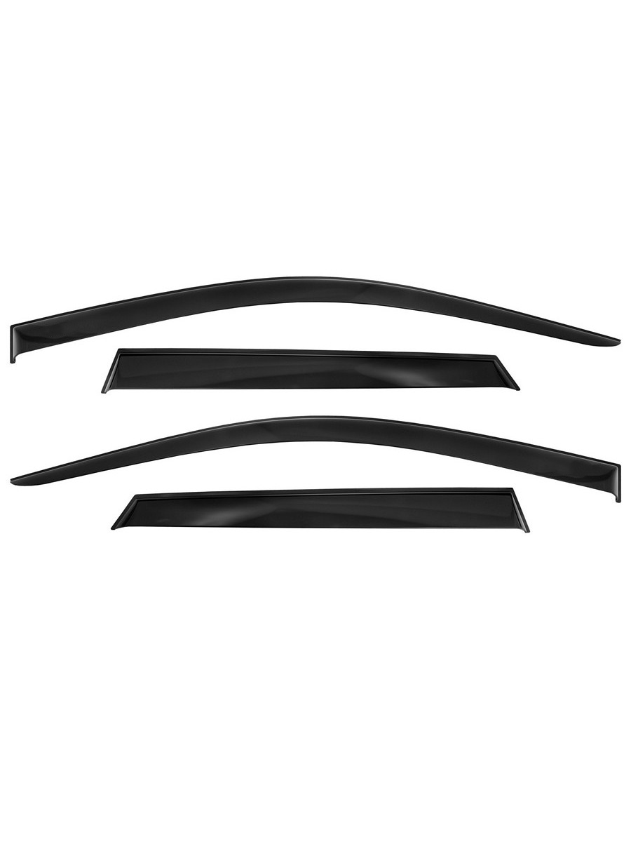 Дефлекторы окон Vinguru MITSUBISHI ASX 2010-2013, 2012-2016 /накладные/скотч/к-т 4 шт./литьевой поликарбонат / Митсубиси АSХ