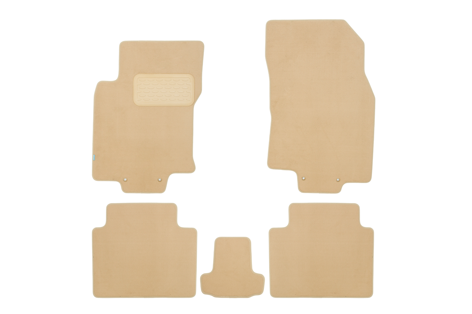 Коврики в салон Klever Premium NISSAN X-Trail T32 (III, IIIр), 2014-, внед., 5 шт. (текстиль, бежевые) / Ниссан Х Трейл