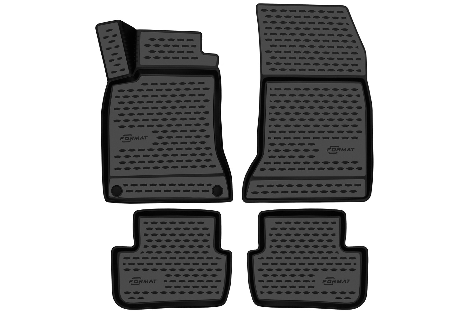 Коврики 3D в салон для MERCEDES-BENZ GLA-class (X156), 2013-2019, 4 шт. (ПУ, повышенная износостойкость) / Мерседес Бенц