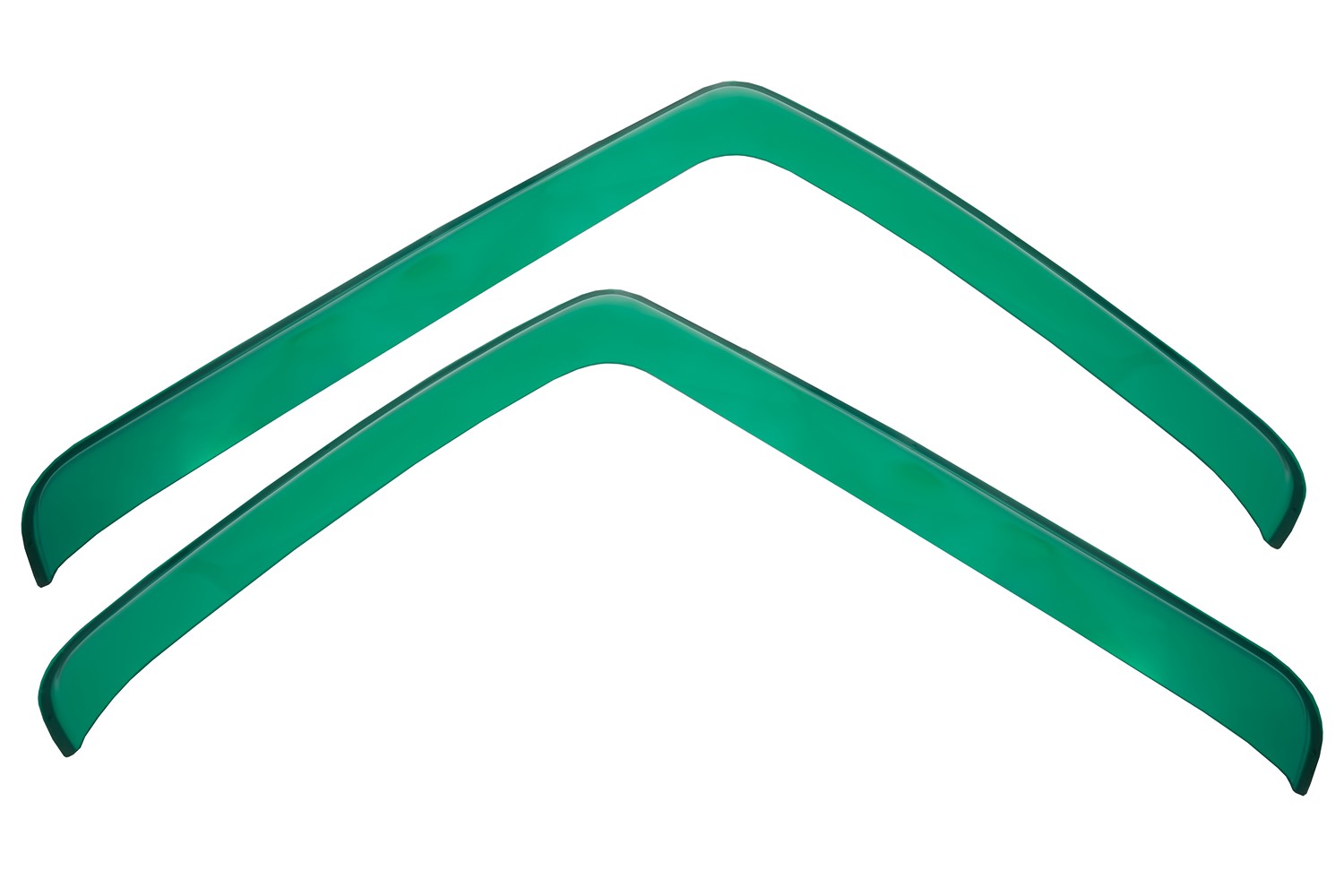 Дефлекторы окон для FAW J7 2023- зеленый (2 шт.), накладной / ФАВ Джей 7