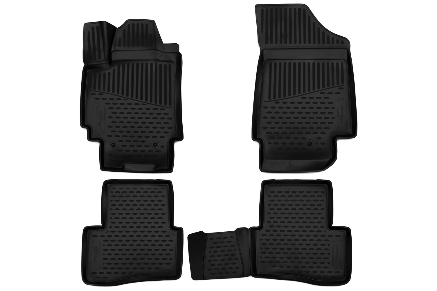 Коврики 3D в салон для HYUNDAI Creta (I, Ip), 2016-2021, 4 шт. (ПУ, повышенная износостойкость) / Хендай Крета