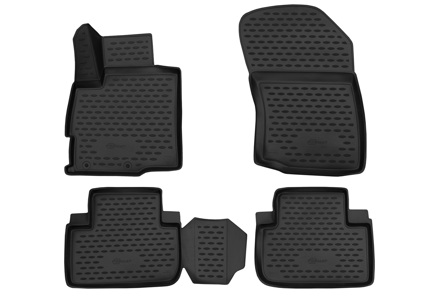 Коврики 3D в салон MITSUBISHI Outlander, 2012-2015, 2015-, 2 WD, 4 шт. (ПУ, повышенная износостойкость) / Митсубиси Аутлендер