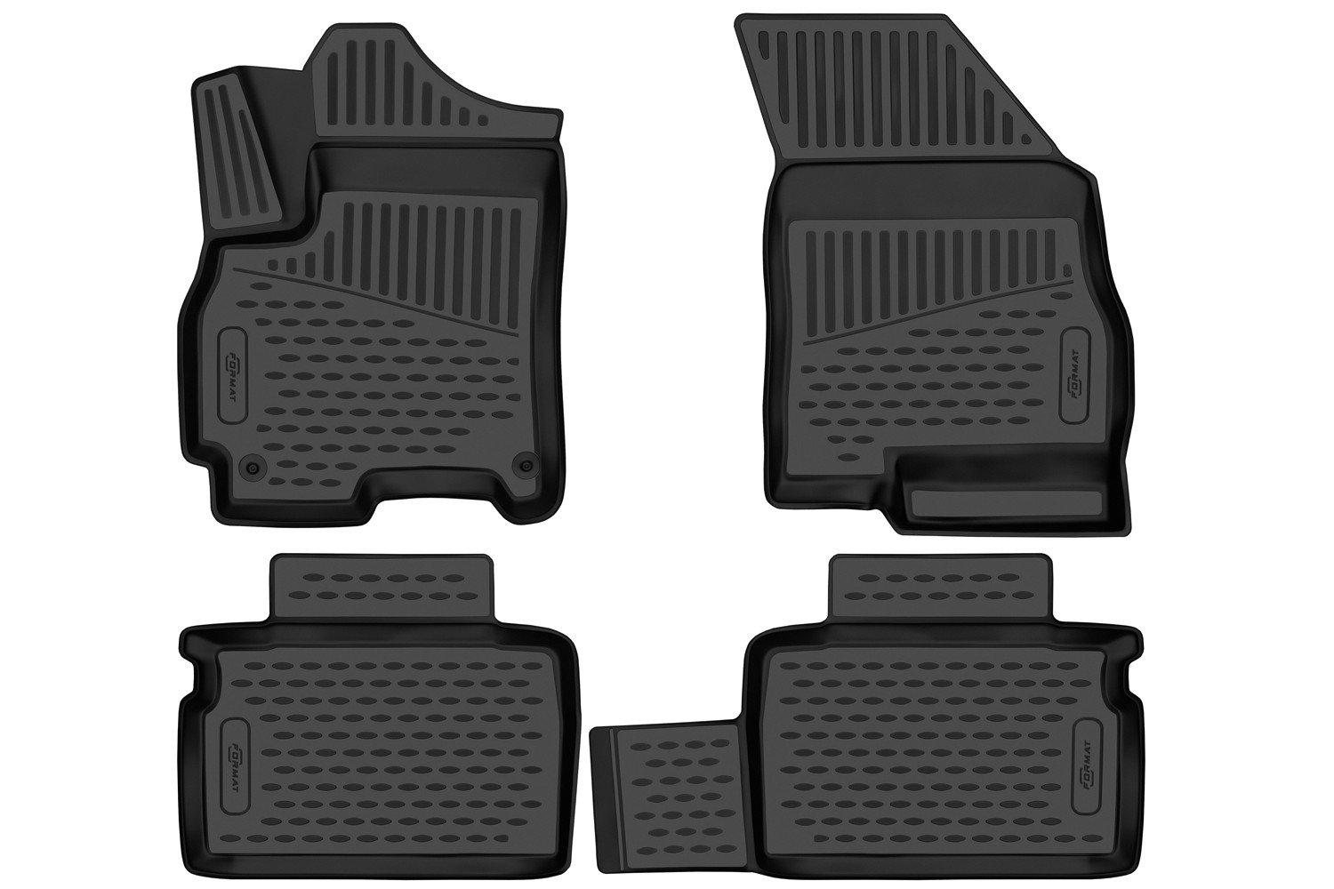 Коврики 3D в салон для CHERY Tiggo 4 (I, Ir) 2017- / 4 PRO 2020-, кросс, 4 шт. (ПУ, повышенная износостойкость) / Черри Тигго 4 Про