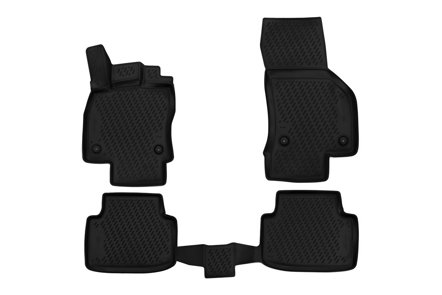 Коврики 3D в салон VOLKSWAGEN Passat B8, Сед/ Ун, 2015- без аудиосистемы, (ПУ, повышенная износостойкость) / Фольксваген Пассат