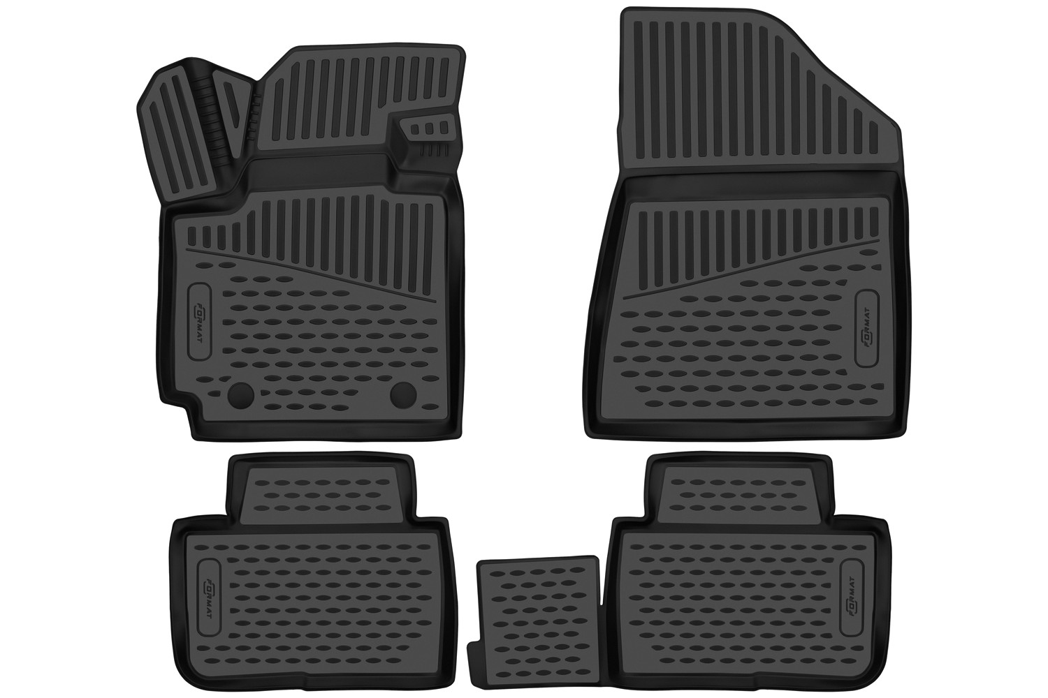 Коврики 3D в салон для CHANGAN CS55 (I) 2017-, Внед, 4 шт. (ПУ, повышенная износостойкость) / Чанган 55