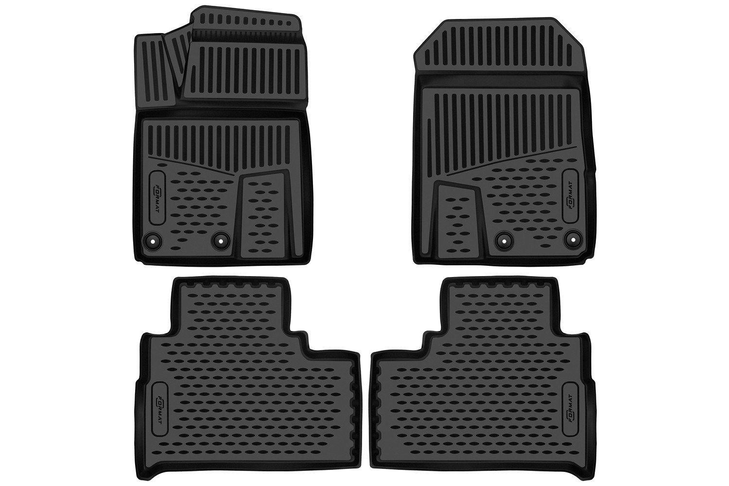 Коврики 3D в салон для JETOUR T2 2023-, 4шт. (ПУ, повышенная износостойкость) / Джитур / Джитур Т2