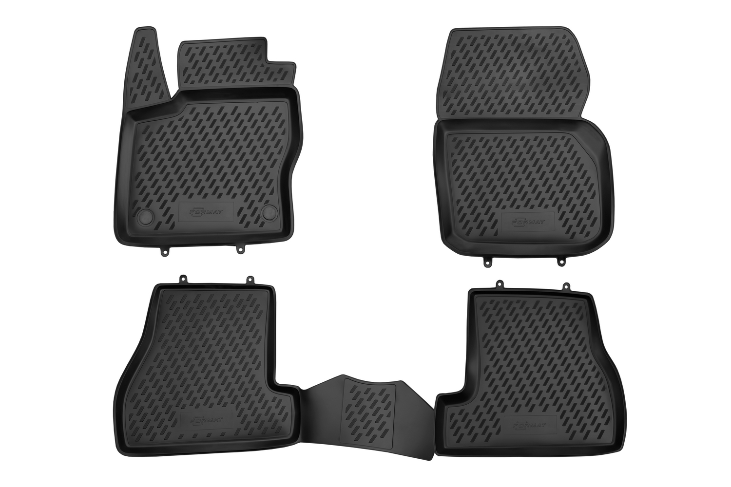 Коврики в салон для FORD Focus (III), 2011-2015, 4 шт. (ПУ, повышенная износостойкость) / Ф / Форд Фокус