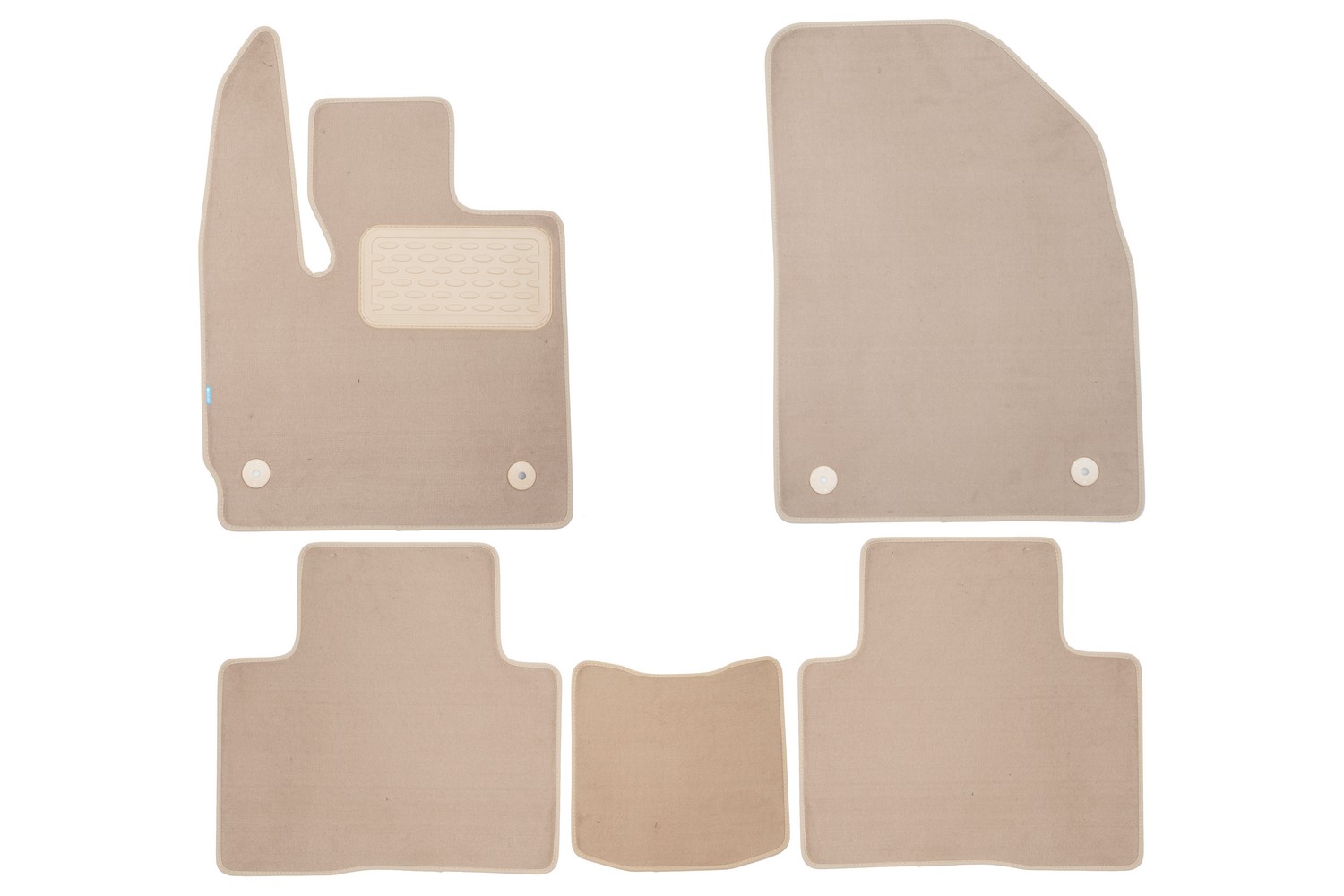 Коврики в салон Klever Premium CHERYEXEED TXL, 2021-, кросс., 5 шт. (текстиль, бежевые) / Эксид ТХЛ