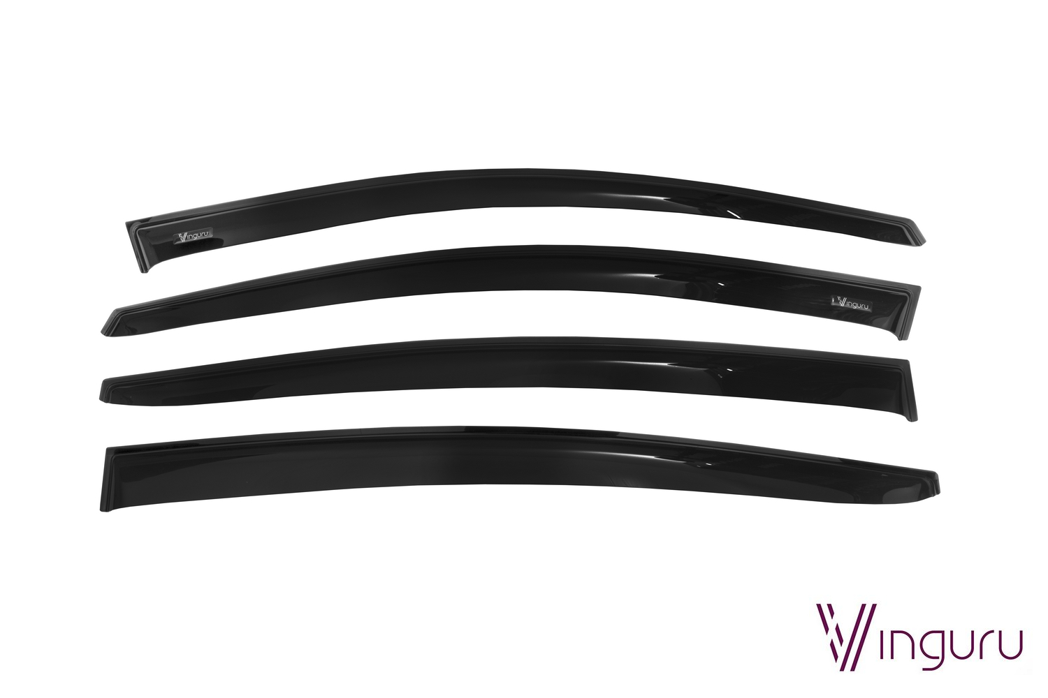 Дефлекторы окон Vinguru HYUNDAI Elantra AD 2015-2019, 2018-2020 /накладные/скотч/к-т 4 шт./акрил / Хендай Элантра
