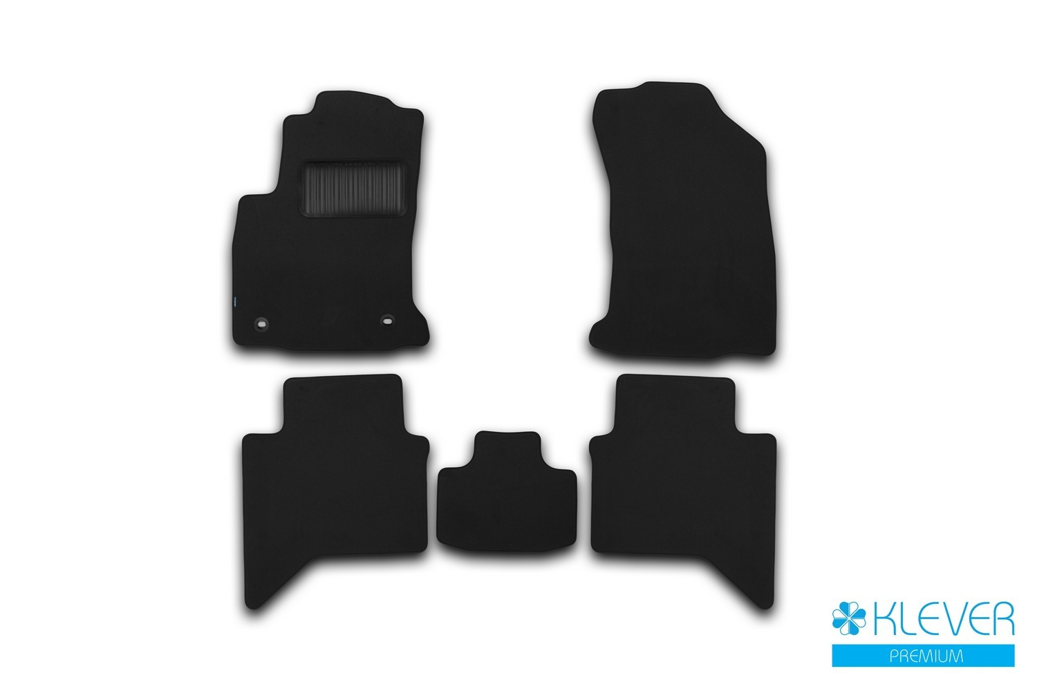 Коврики в салон Klever Premium TOYOTA Hilux, 2015-2020, 2020-, пикап., 5 шт. (текстиль) / Тойота Хайлюкс