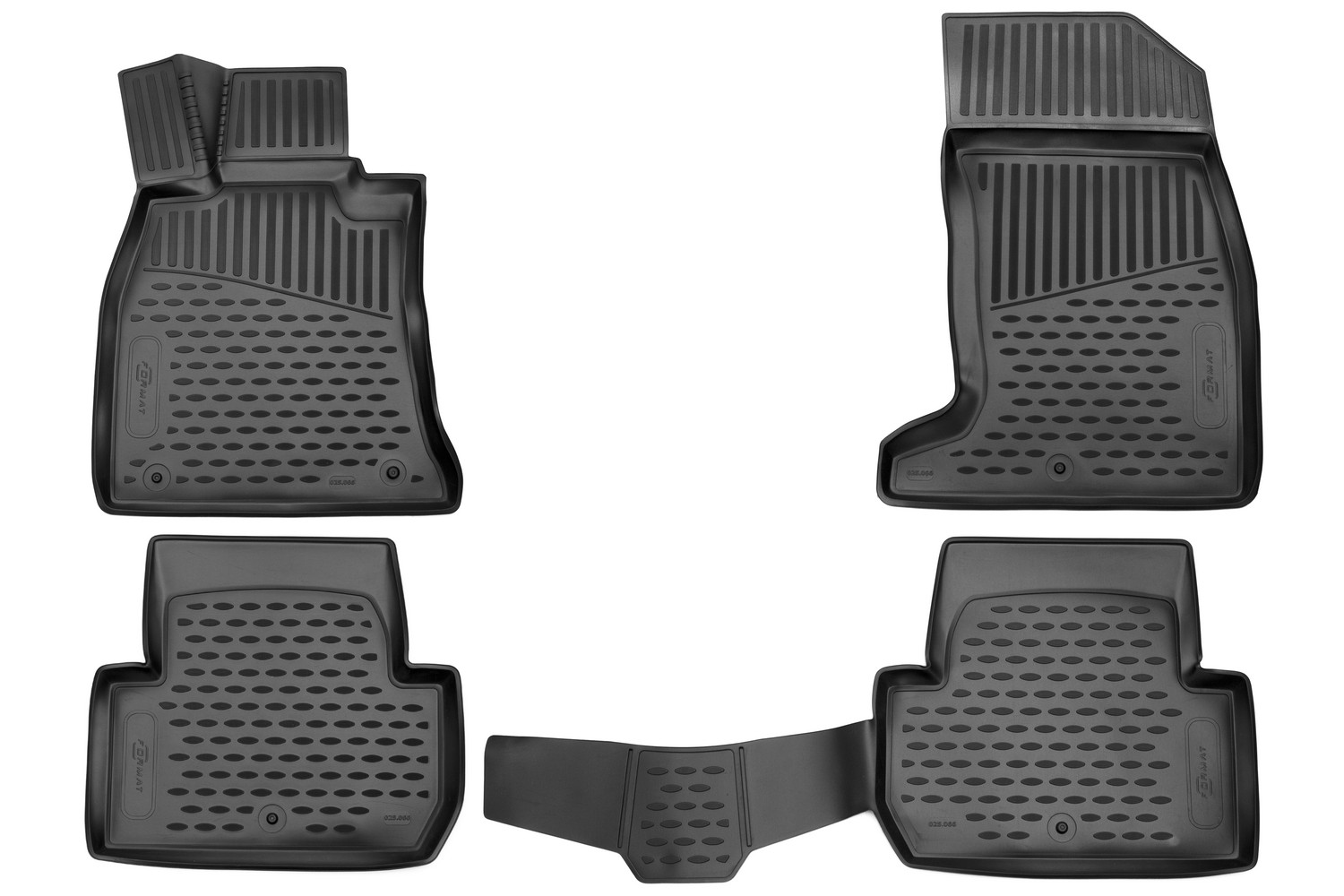 Коврики 3D в салон для KIA Stinger (I, Iр), 2017-2021, 2021-, лифтбек, 4 шт. (ПУ, повышенная износостойкость) / Киа Стингер