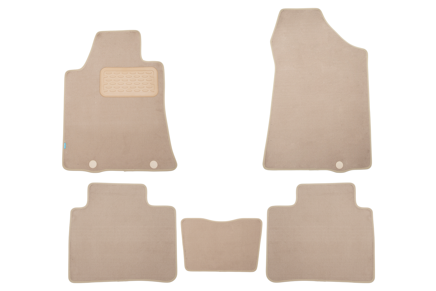 Коврики в салон Klever Premium NISSAN Teana 2014-2020, сед., 5 шт. (текстиль, бежевые) / Ниссан Теана