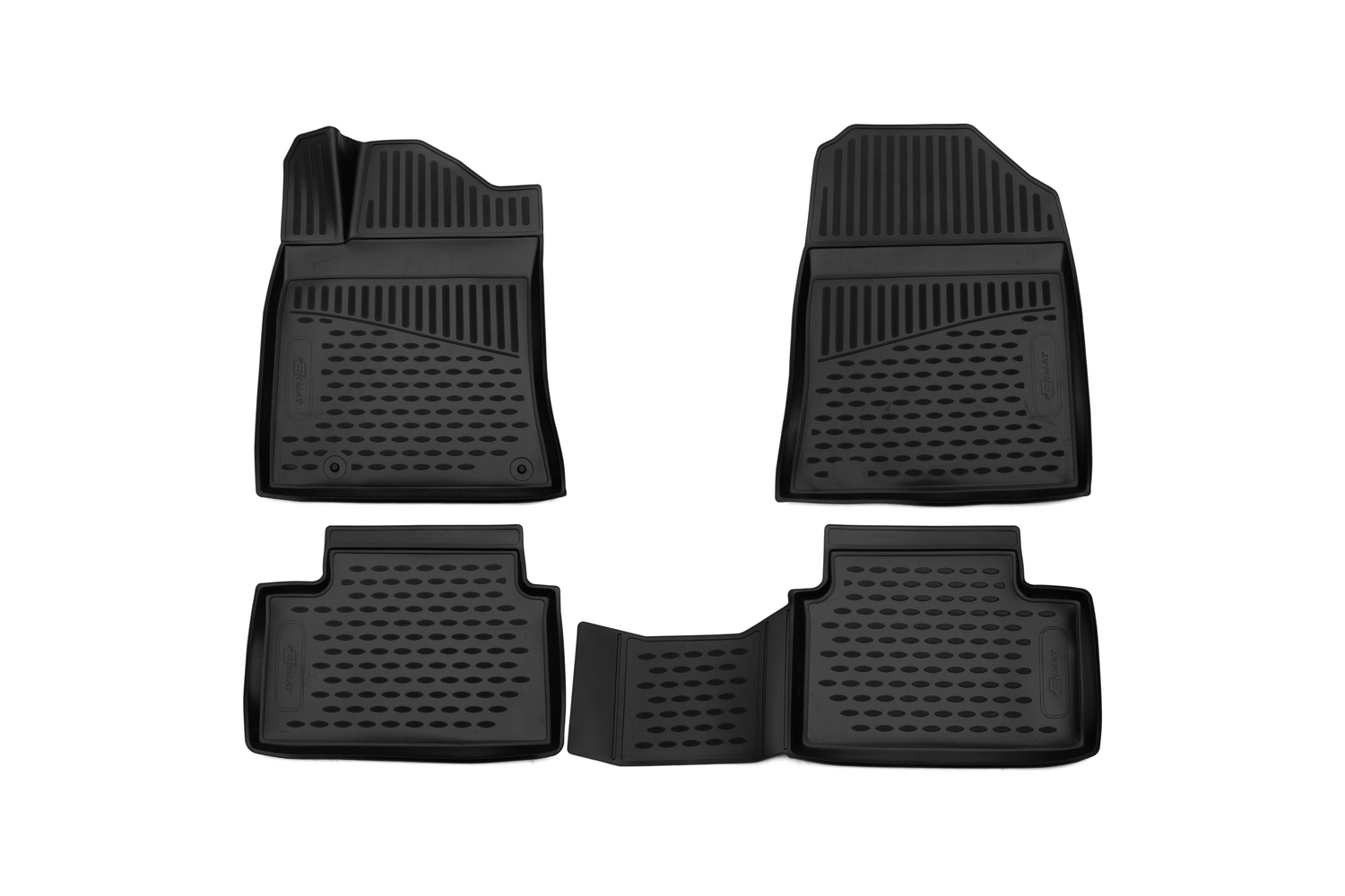 Коврики 3D в салон для KIA Ceed (III, IIIp), 2018-, хб/ун., 4 шт. (ПУ, повышенная износостойкость) / Киа Сид