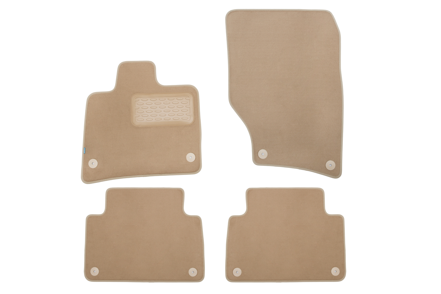 Коврики в салон Klever Premium AUDI Q7 АКПП 2009-2015, внед., 4 шт. (текстиль, бежевые) / Ауди Ку7