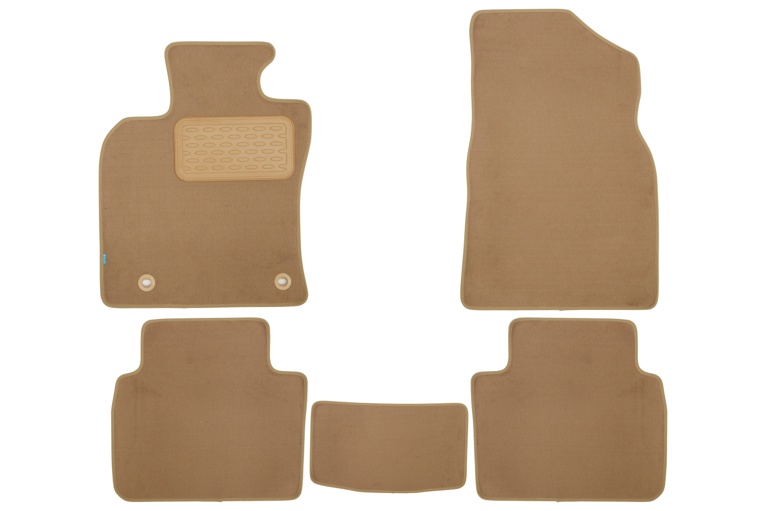 Коврики в салон Klever Premium TOYOTA Camry, 2017-2021, 2020-, сед., 5 шт. (текстиль, бежевые) / Тойота Камри