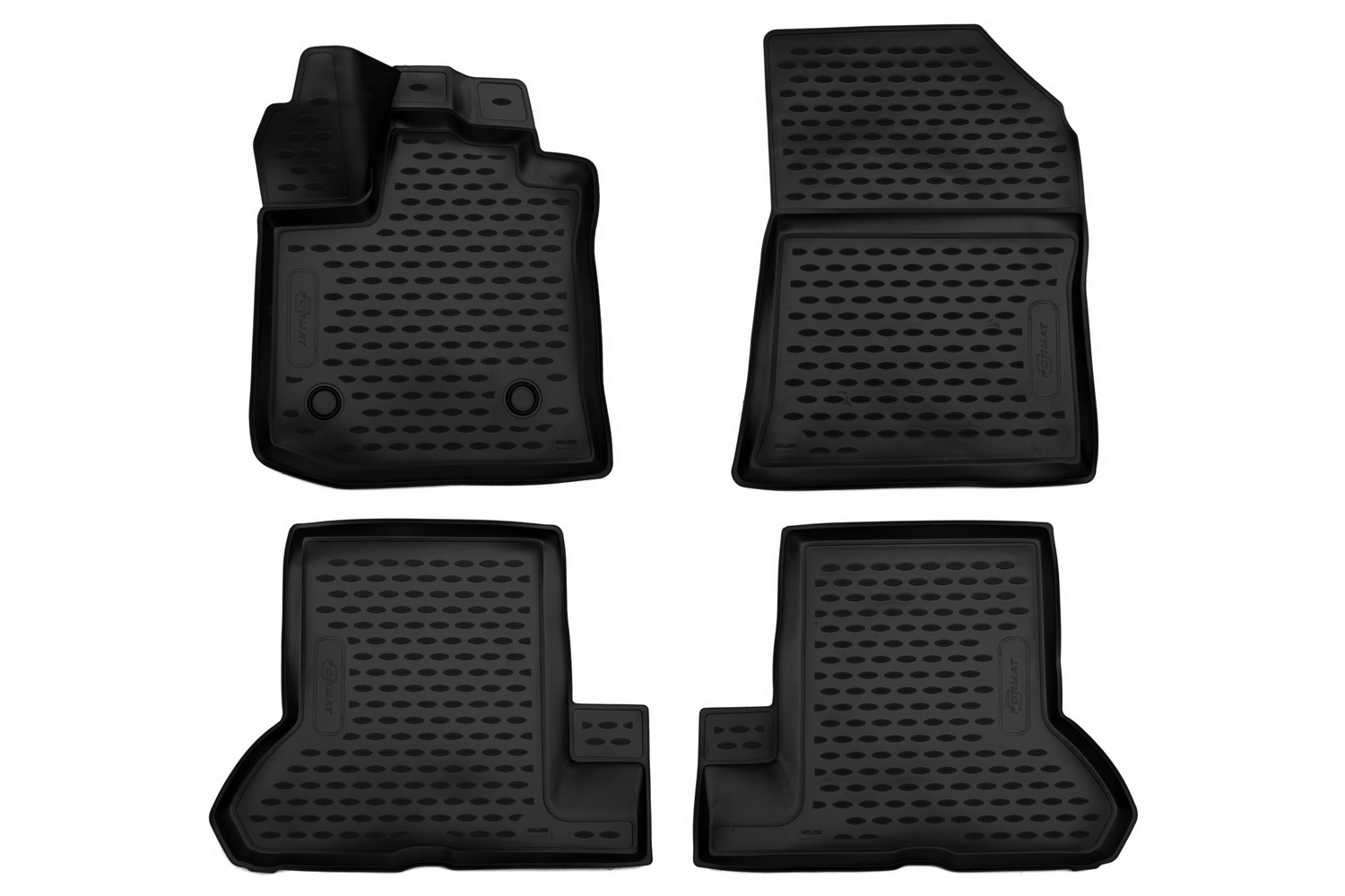 Коврики 3D в салон для RENAULT Dokker (I), 2012-, 4 шт. (ПУ, повышенная износостойкость) /  / Рено Доккер