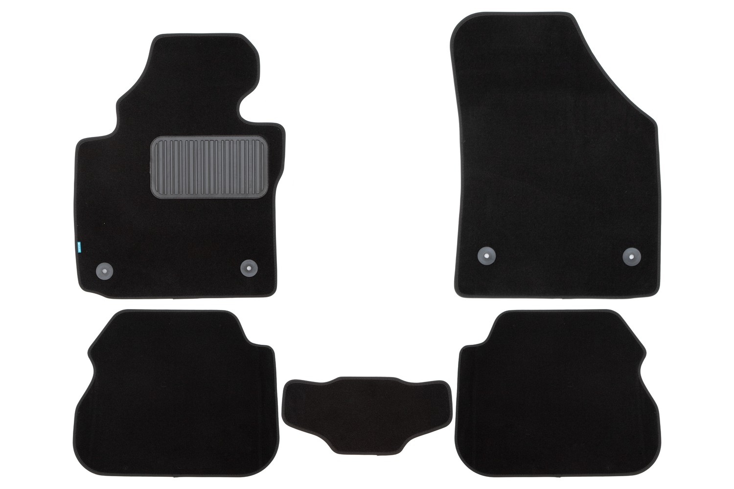 Коврики в салон Klever Premium VOLKSWAGEN Caddy,2004-2010, 2010-2015 мв. (5 мест), 5 шт. (текстиль) / Фольксваген Кэдди