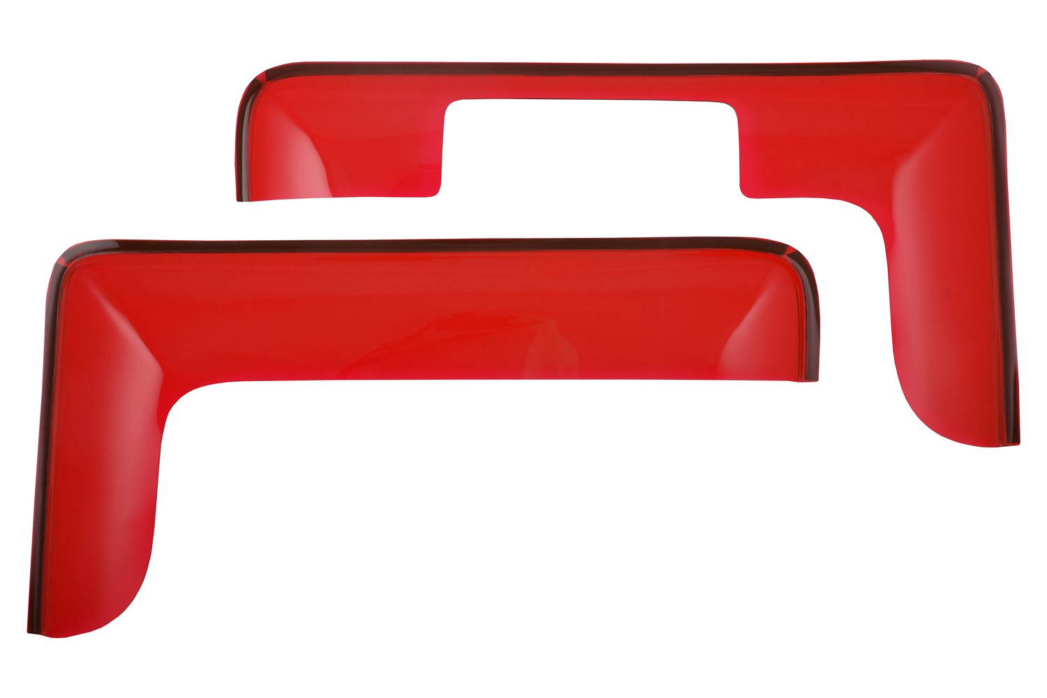 Дефлекторы окон для DAEWOO NOVUS 2012- красный (2 шт.), накладной / Деу Новус