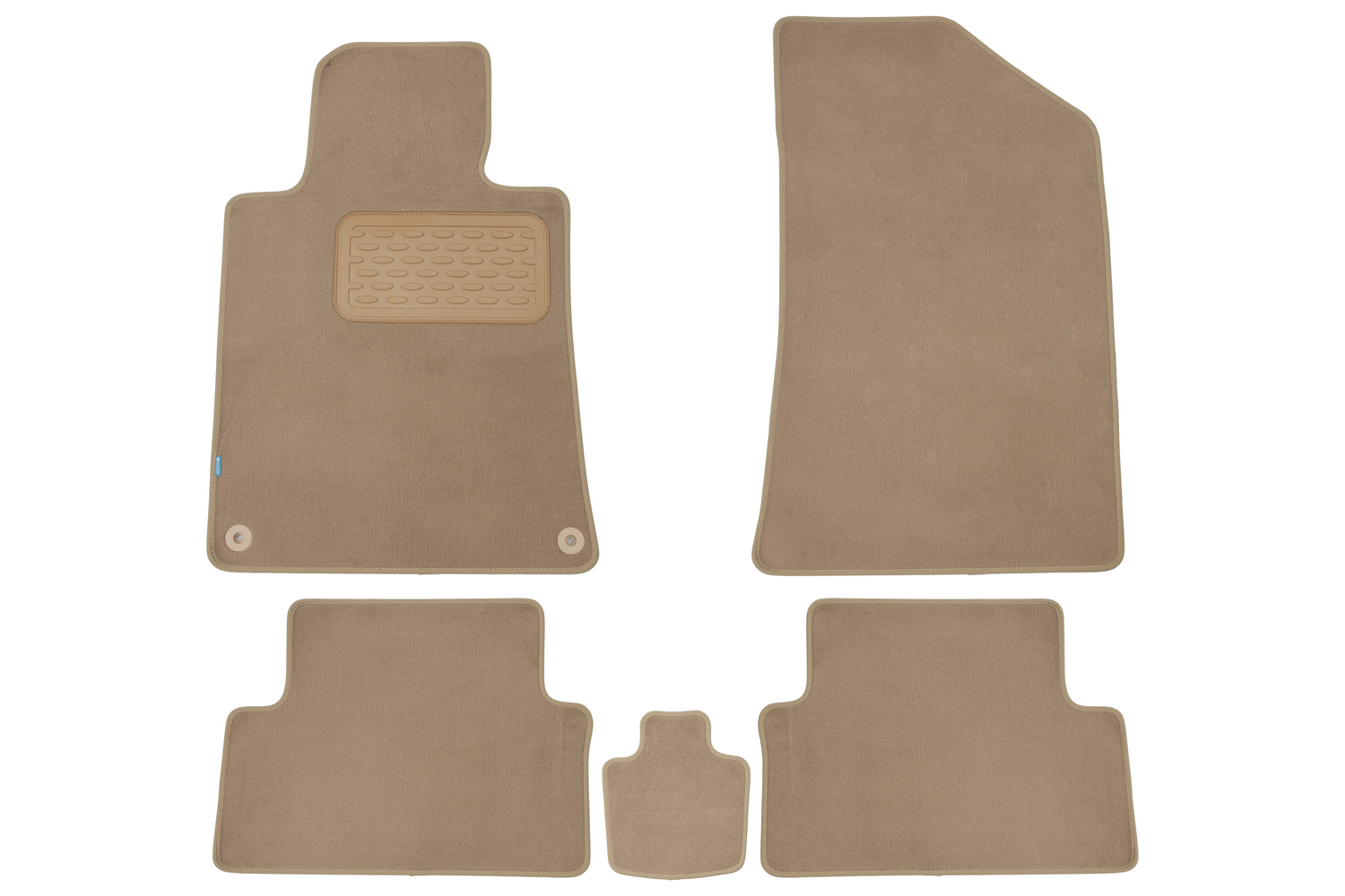 Коврики в салон Klever Premium PEUGEOT 508 АКПП 2011-2014, 2014-2018, сед., 5 шт. (текстиль, бежевые) / Пежо