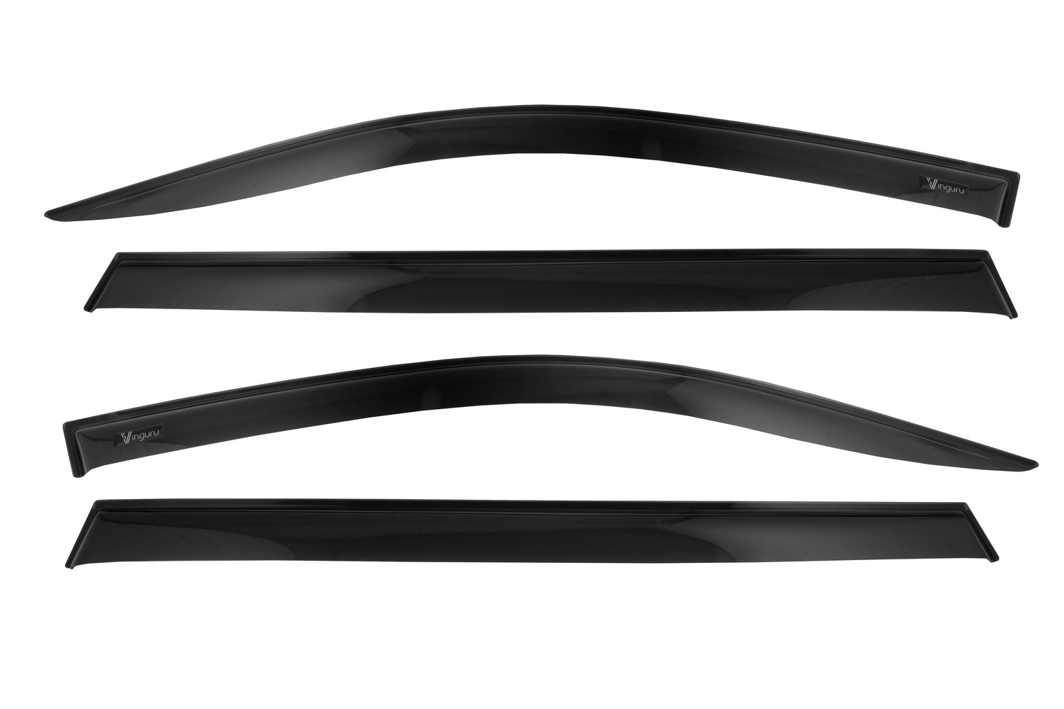 Дефлекторы окон Vinguru SKODA Kodiaq 2016- /кроссовер/накладные/скотч/к-т 4 шт./акрил / Шкода Кодиак