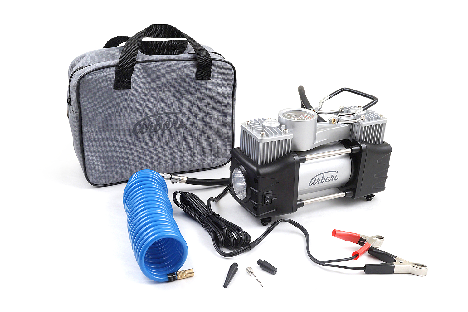 Автомобильный компрессор для накачки шин, производительность 60л/мин