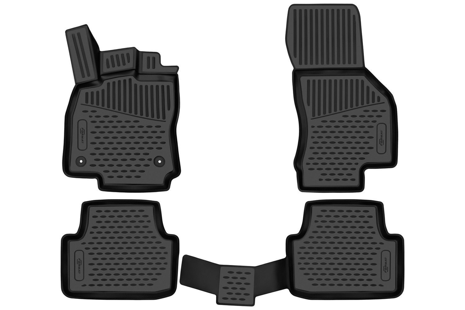 Коврики 3D в салон для VOLKSWAGEN Jetta 2019- , седан, 4шт. (ПУ, повышенная износостойкость) / Фольксваген Джетта