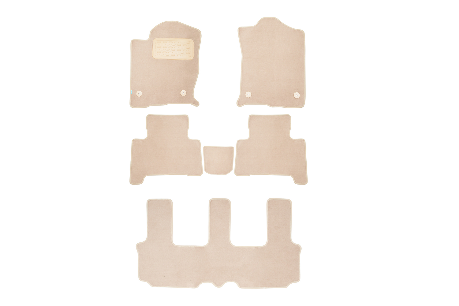 Коврики в салон Klever Premium HAVAL H9, 2014-2017, кросс., 6 шт. (текстиль, бежевые) / Хавал Н9