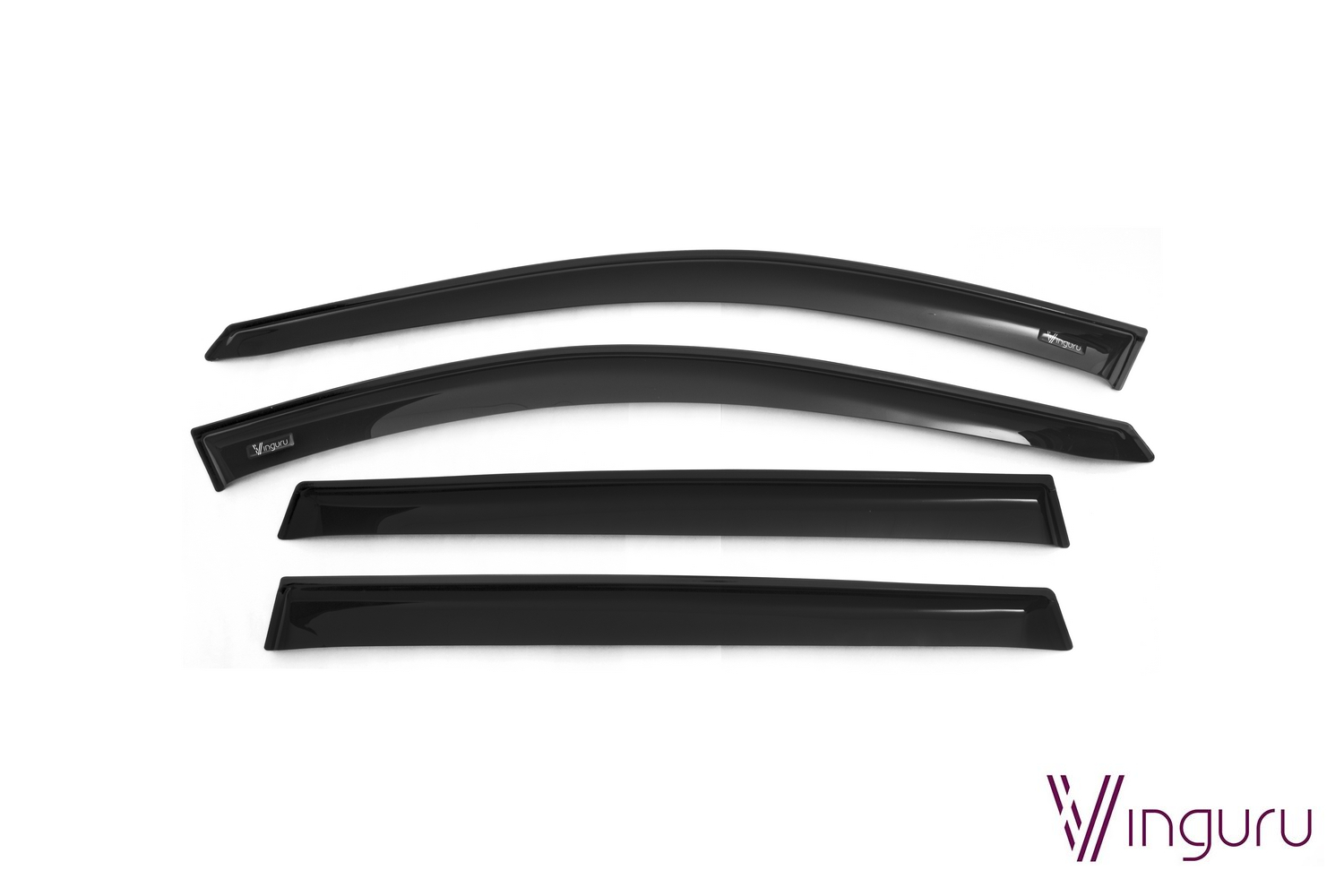 Дефлекторы окон Vinguru RENAULT Scenic III 2009-2012, 2012-2016 /минивэн/накладные/скотч/к-т 4 шт./акрил / Рено Сценик