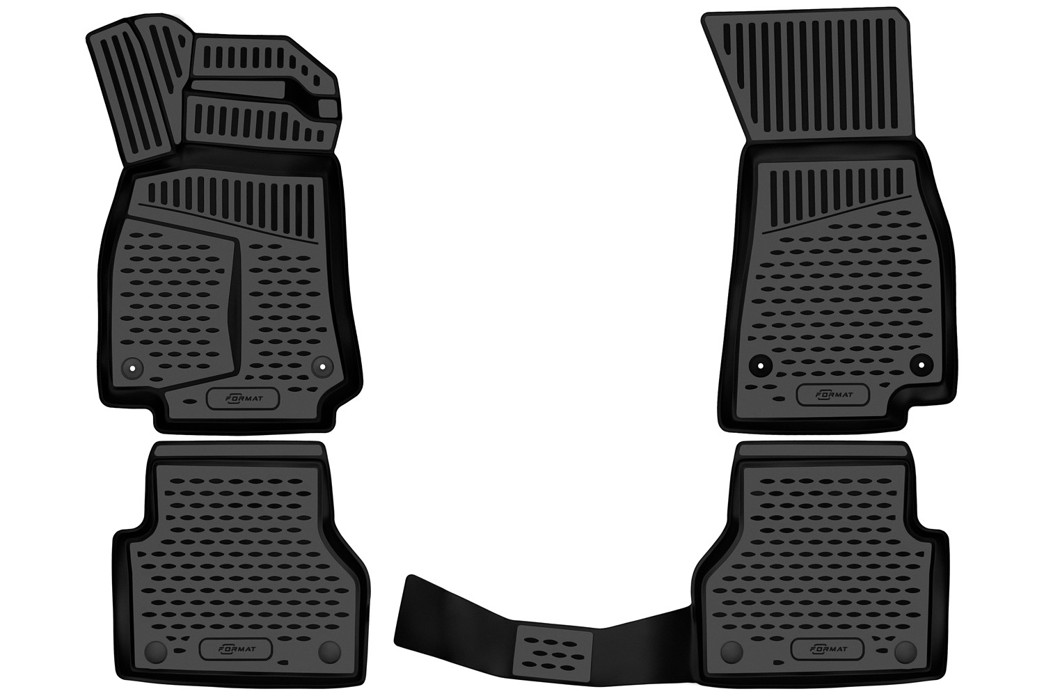 Коврики 3D в салон для для AUDI A6 (V(C8)), включая Allroad 2018-, универсал, 4шт. (ПУ, повышенная износостойкость) / Ауди А6