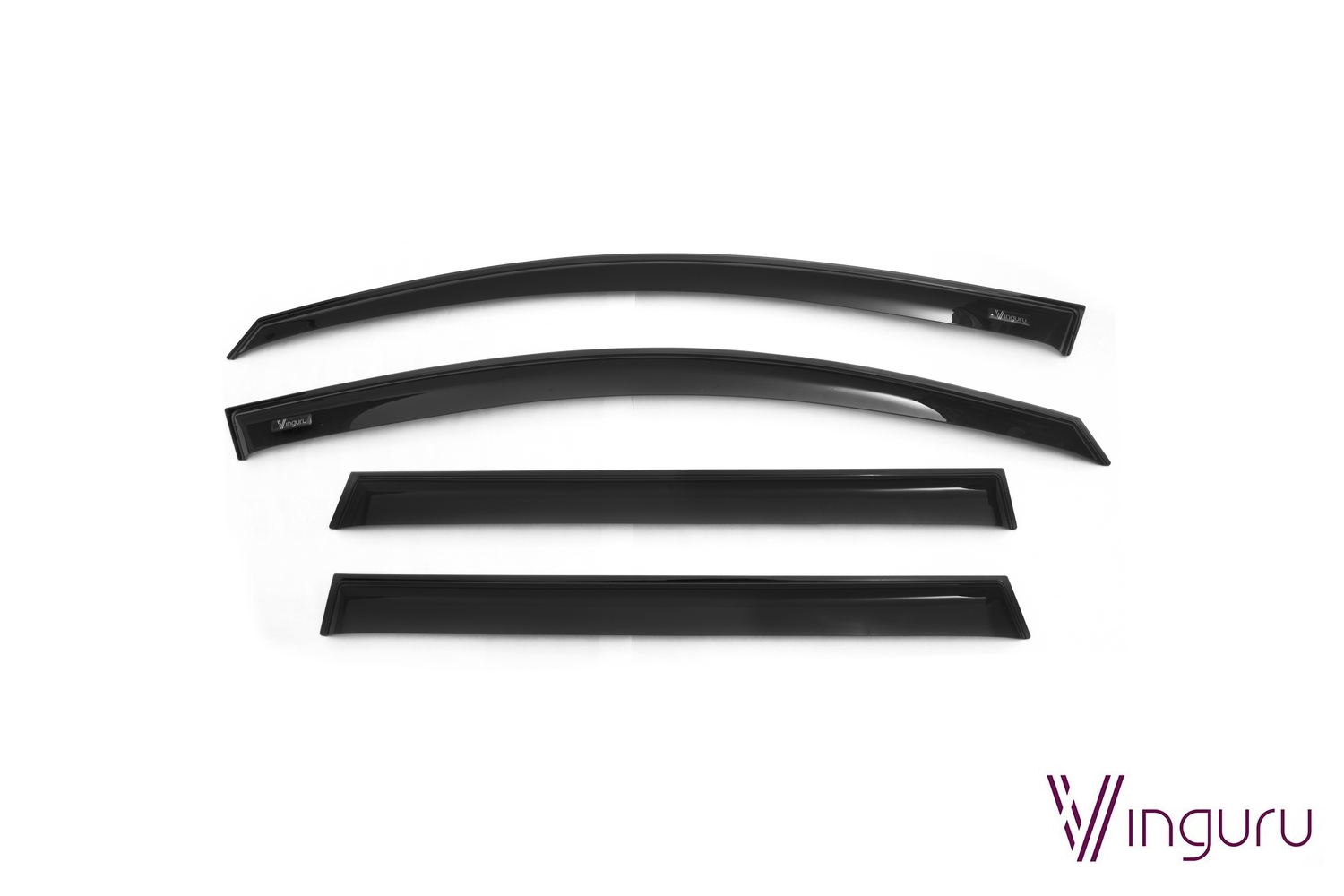 Дефлекторы окон Vinguru VW Passat B7 variant 2011-2015 /минивэн/накладные/скотч/к-т 4 шт./акрил / Фольксваген Пассат