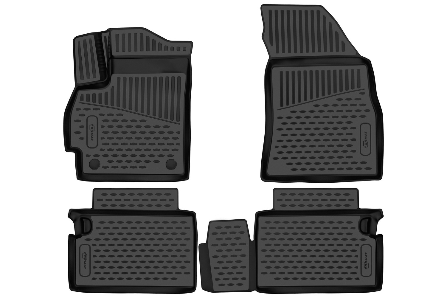 Коврики 3D в салон для OMODA C5 (T19C) 2022-, Внед, 4шт. (ПУ, повышенная износостойкость) / Омода Ц5