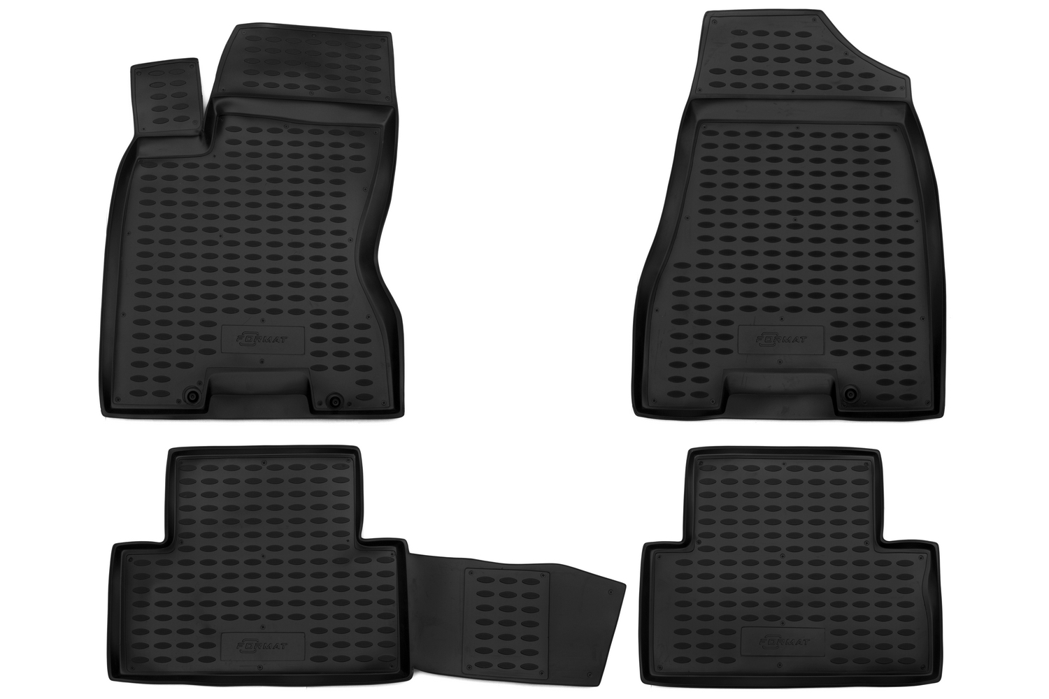 Коврики в салон для NISSAN X-Trail T31 (II, IIp), 2007-2013, 4 шт. (ПУ, повышенная износостойкость) / Ниссан Х Трейл