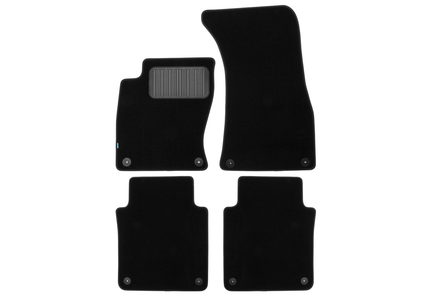 Коврики в салон Klever Premium AUDI A8 Long АКПП 2002-2005, 2005-2007, 2007-2010, сед., 4 шт. (текстиль) / Ауди А8