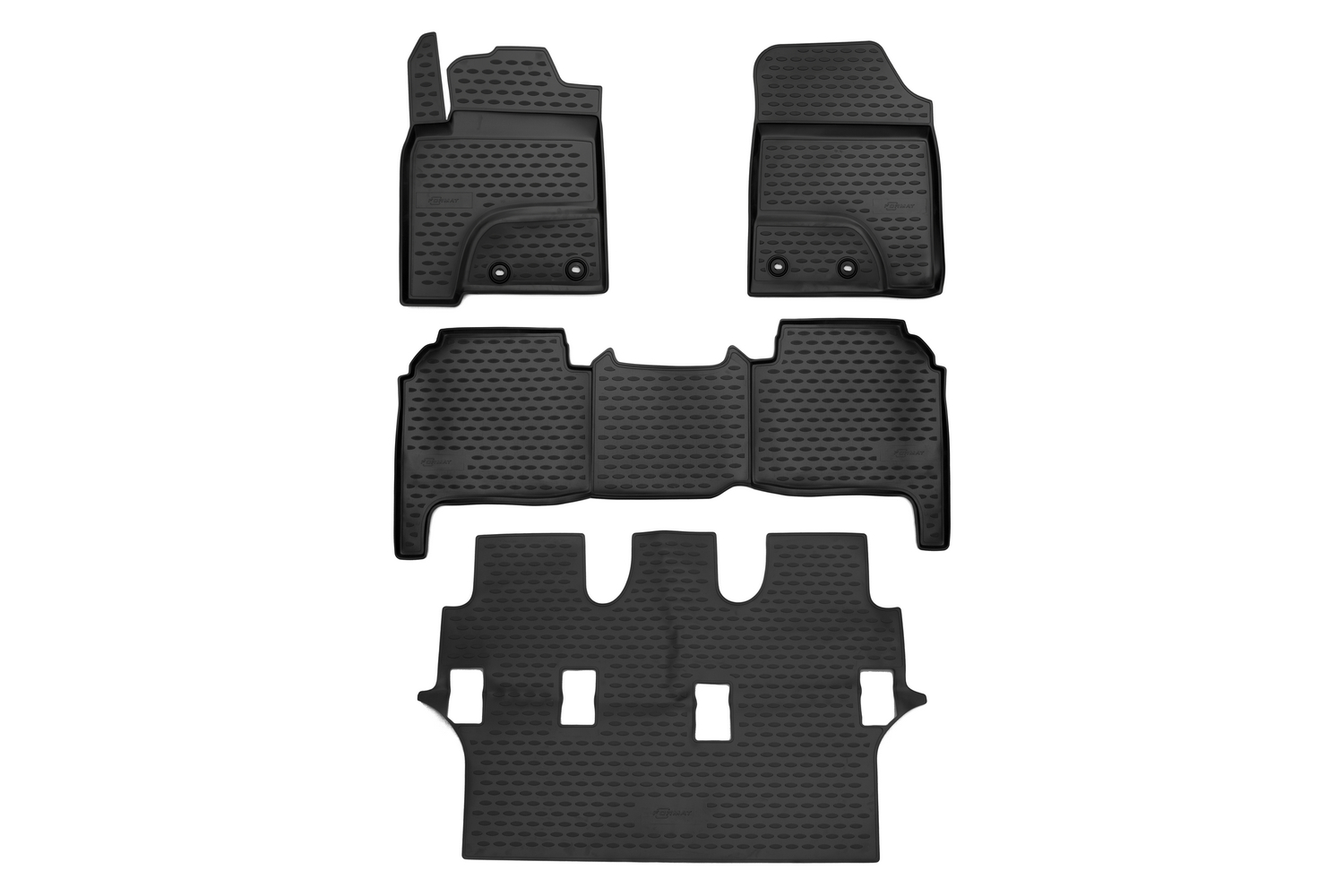 Коврики в салон TOYOTA Land Cruiser 200, 2012-2015, 4 шт. (ПУ, повышенная износостойкость) / Тойота Ленд крузер