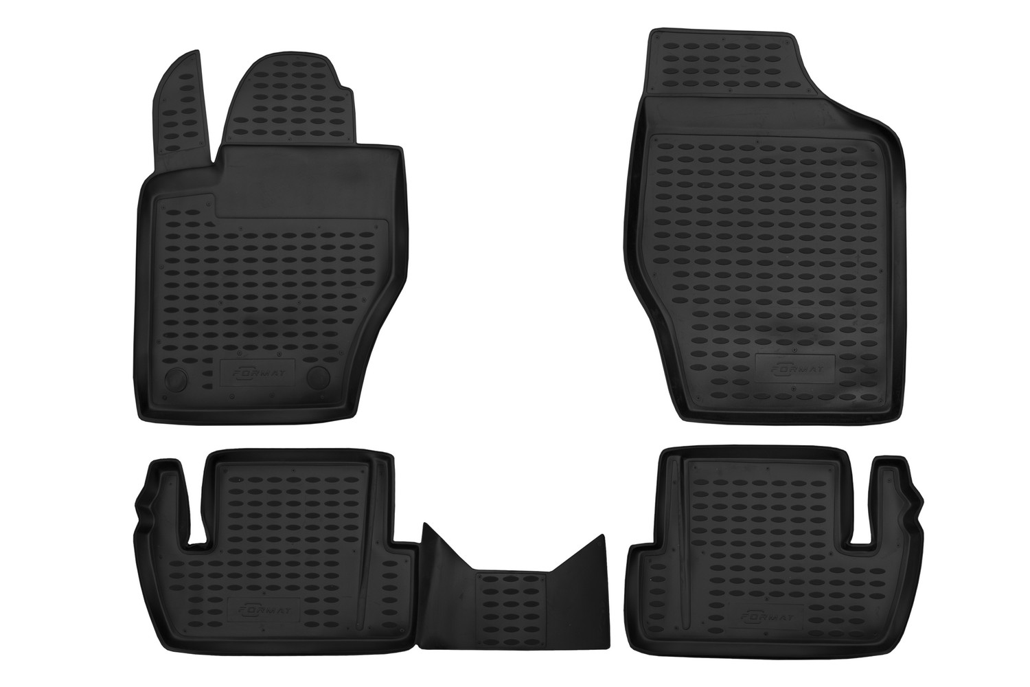 Коврики в салон для PEUGEOT 307 (I, Ir), 2001-2008, 4 шт. (ПУ, повышенная износостойкость)  / Пежо