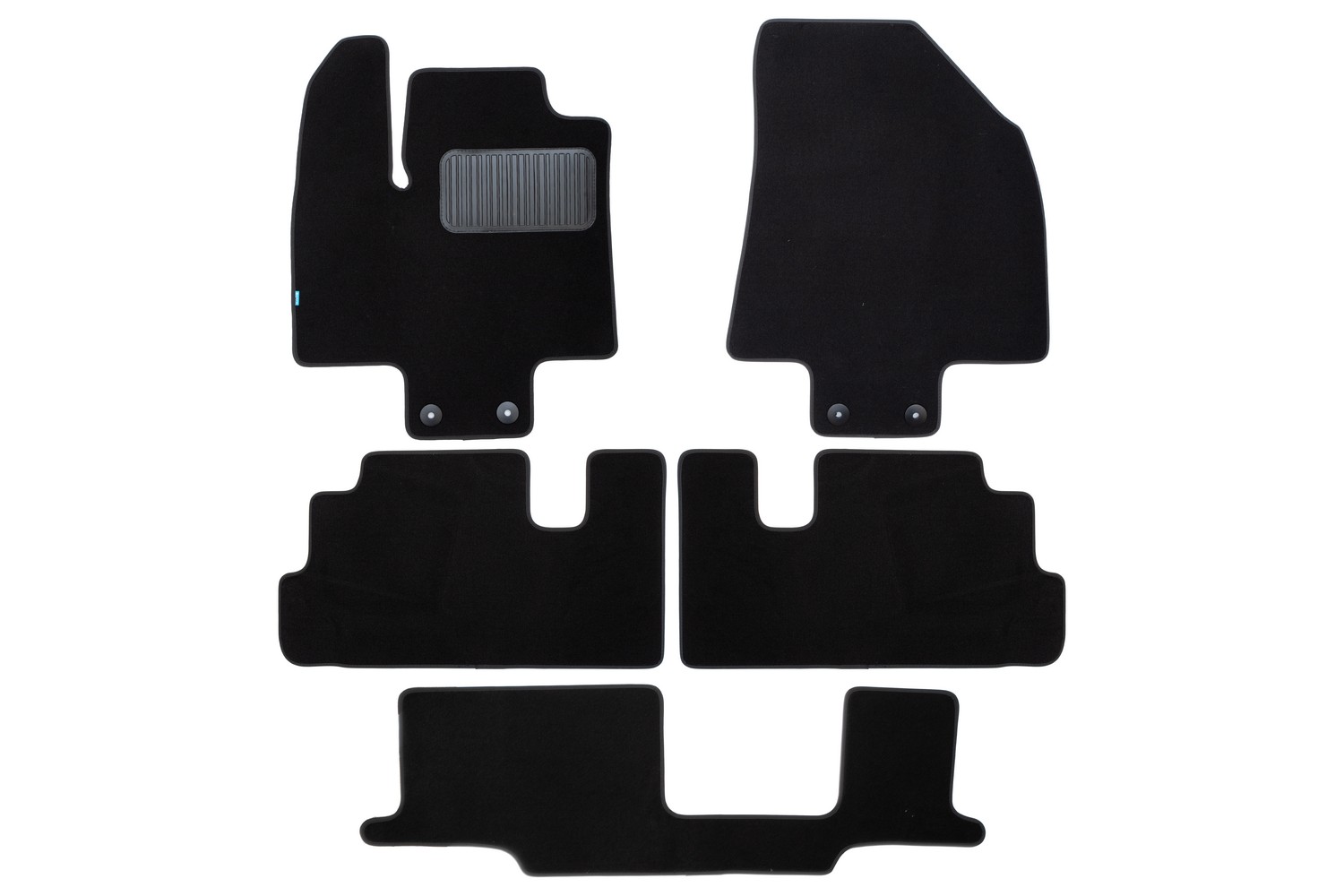 Коврики в салон Klever Premium INFINITI QX60 (II) 2021- Европа, Внед. 5 дв., 8 мест, 5 шт (текстиль) / Инфинити КХ60