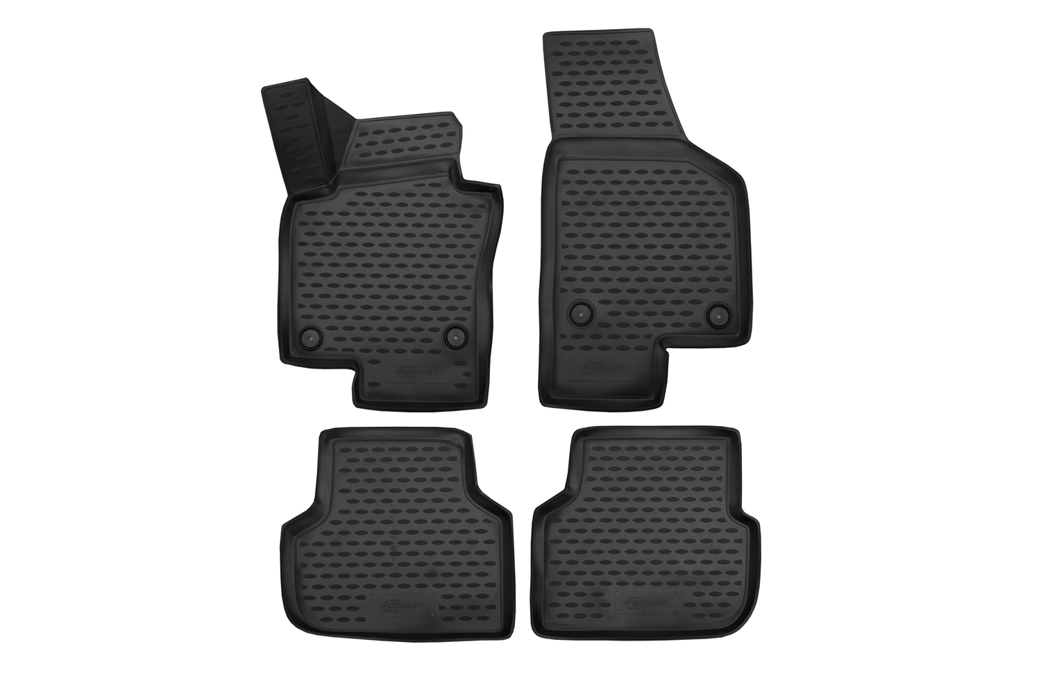 Коврики 3D в салон для VW Jetta (VI, VIp) 2010-2018, 4 шт. (ПУ, повышенная износостойкость) / Фольксваген Джетта