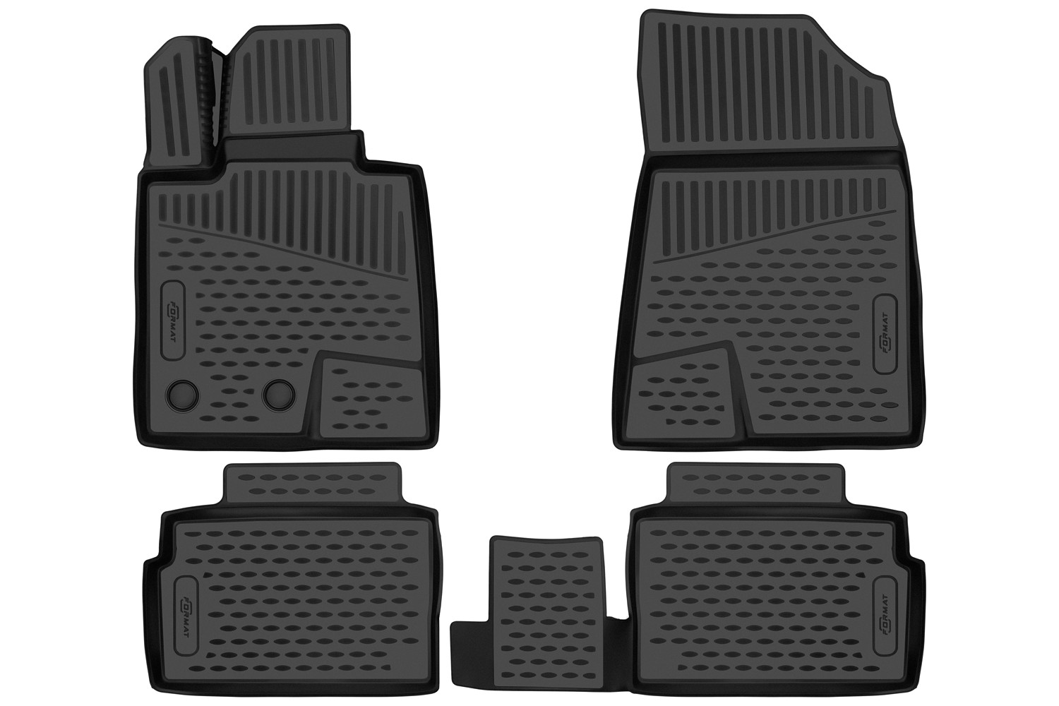 Коврики 3D в салон для CHANGAN UNI-V 2022-, 4шт. Лб, (ПУ, повышенная износостойкость) / Чанган Юни-В