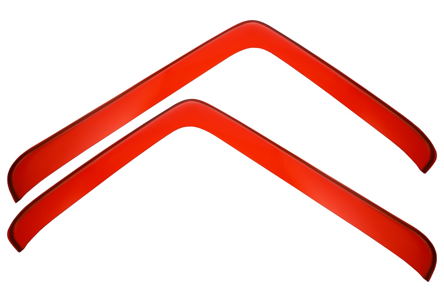 Дефлекторы окон для SHACMAN X6000 грузовик, тягач 2022-, накладной, красный / Шакман Х6000